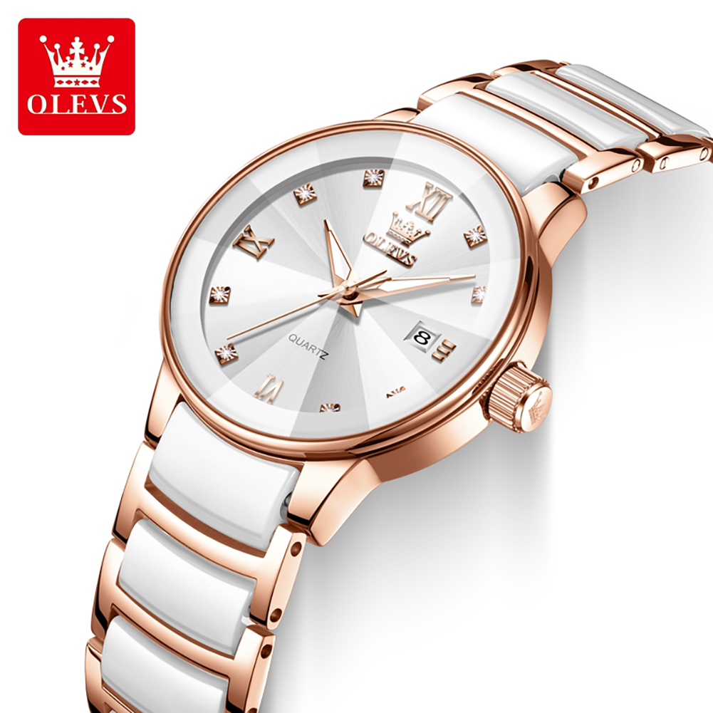 Luxury Ceramic Watch - Orologio da donna OLEVS 7114 in