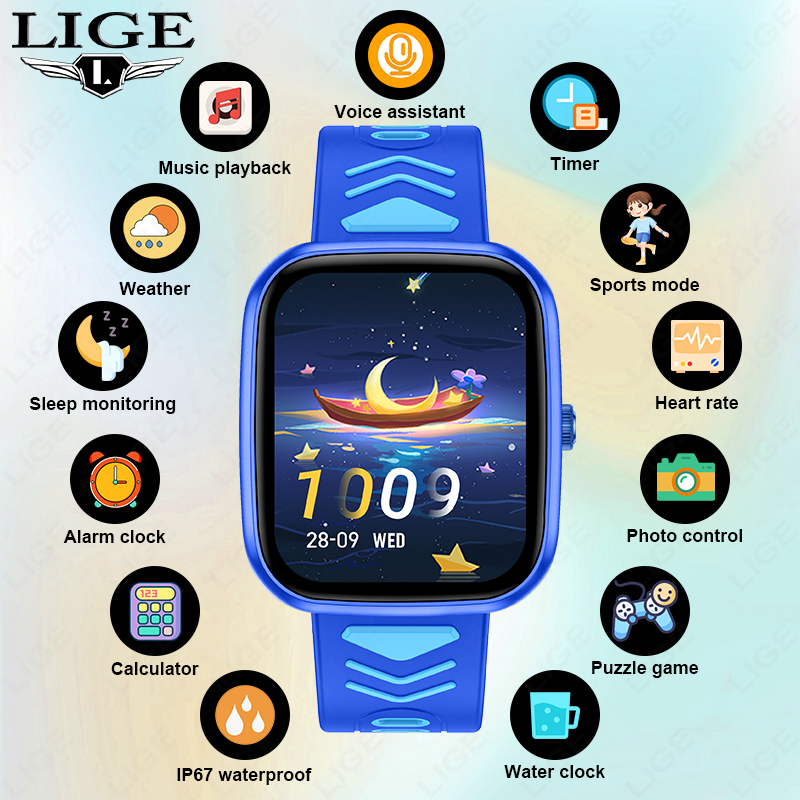 Smartwatch Watches Birthday Gift For Girls - Smartwatch per Bambini LIGE, Impermeabile, con