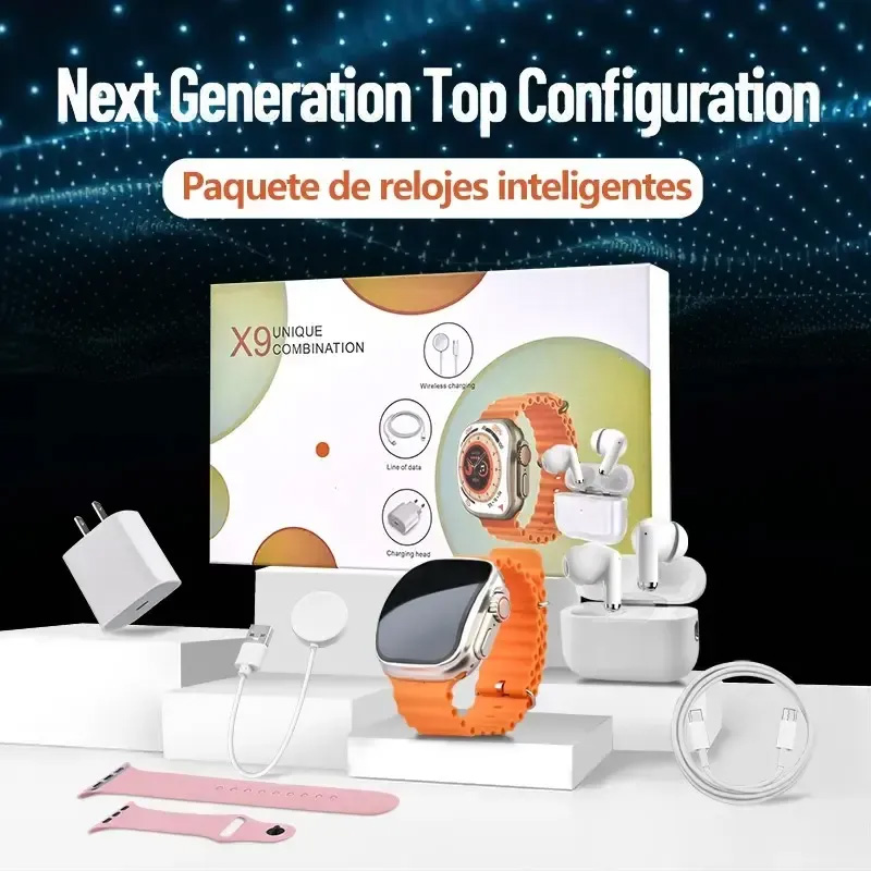 Smartwatch Premium Watches For Men - Set Smartwatch Premium 6-in-1 con Auricolari