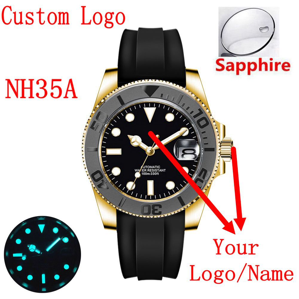 Luxury Ceramic Watch - Logo personalizzato 40mLuxury NH35/Miyota Orologio da