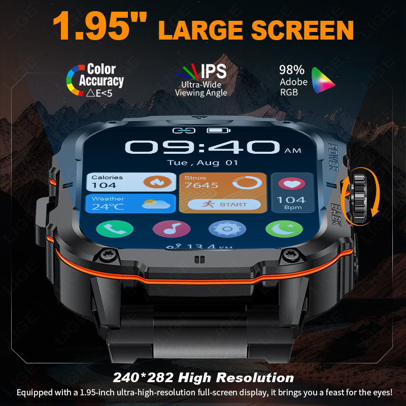 LIGE 2025 Robusto Militare Ast - Smartwatch Rugged Watches For Men recensione e prezzo