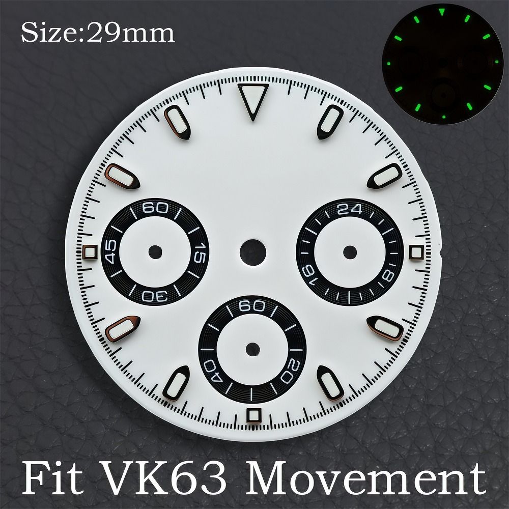 Lancette per Orologio VK63 da  - Luminous Dial Face recensione e prezzo