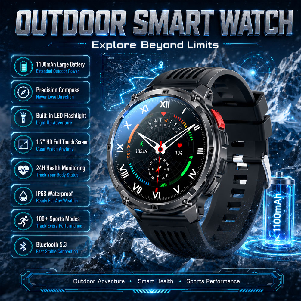 Nuovo Smartwatch YAOCX AMOLED  - Smartwatch Rugged Watches For Men recensione e prezzo