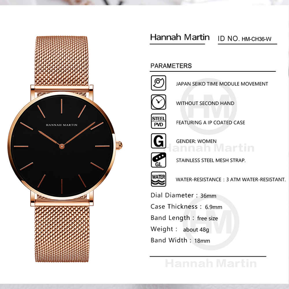 Hannah Martin Top Brand Orolog - Minimalist Thin Watch recensione e prezzo