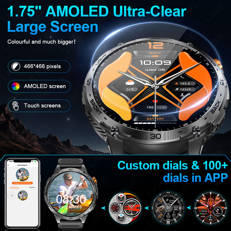 LIGE 730mAh Batteria di grandi - Smartwatch Latest Watches For Men recensione e prezzo