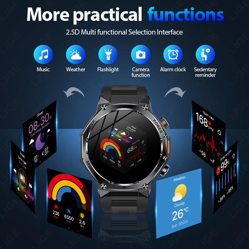 LIGE Nuovi Uomini 800mAh Batte - Smartwatch Latest Watches For Men recensione e prezzo